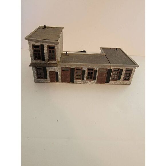 Vintage Model Railway Brown Industrial Building With Windows Railway Scenery - Picture 2 of 5
